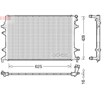 Chladič, chlazení motoru DENSO DRM32047