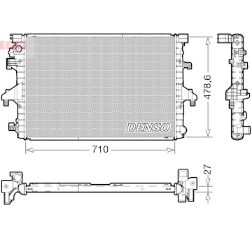 Chladič, chlazení motoru DENSO DRM32055