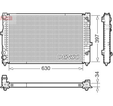 Chladič, chlazení motoru DENSO DRM32056