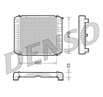 Chladič, chlazení motoru DENSO DRM33004