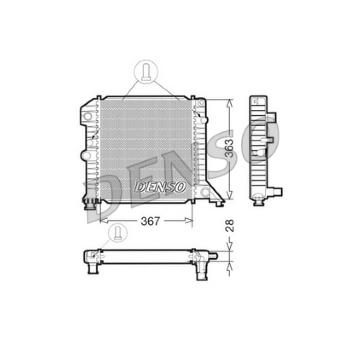 Chladič, chlazení motoru DENSO DRM33020