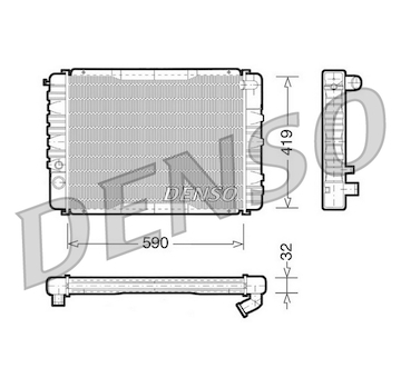 Chladič, chlazení motoru DENSO DRM33035