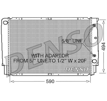 Chladič, chlazení motoru DENSO DRM33054