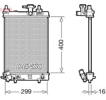Chladič, chlazení motoru DENSO DRM35004