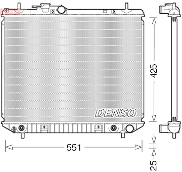 Chladič, chlazení motoru DENSO DRM35005