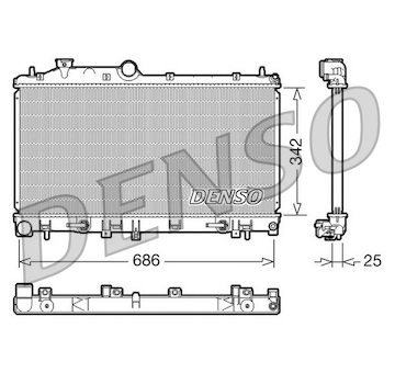 Chladič, chlazení motoru DENSO DRM36005