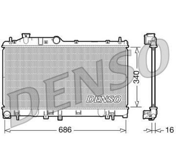 Chladič, chlazení motoru DENSO DRM36007