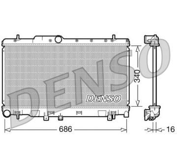 Chladič, chlazení motoru DENSO DRM36010