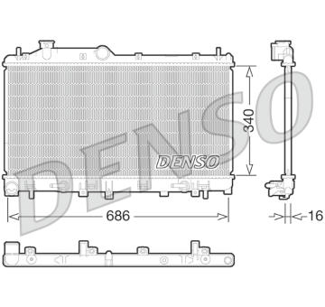 Chladič, chlazení motoru DENSO DRM36015