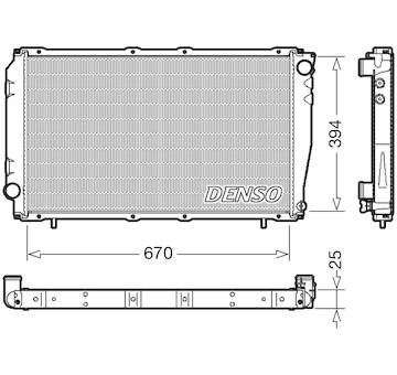 Chladič, chlazení motoru DENSO DRM36016