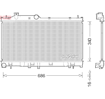 Chladič, chlazení motoru DENSO DRM36021
