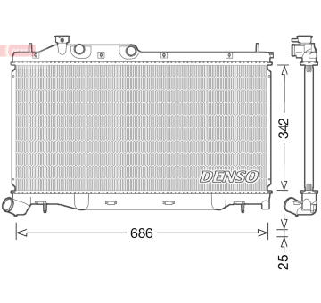 Chladič, chlazení motoru DENSO DRM36023