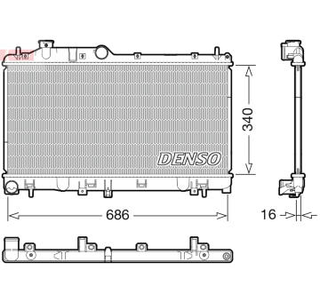 Chladič, chlazení motoru DENSO DRM36025