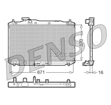 Chladič, chlazení motoru DENSO DRM40005