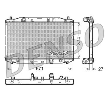 Chladič, chlazení motoru DENSO DRM40006