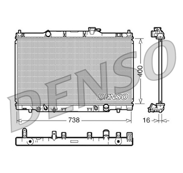 Chladič, chlazení motoru DENSO DRM40013