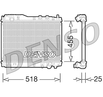 Chladič, chlazení motoru DENSO DRM40027