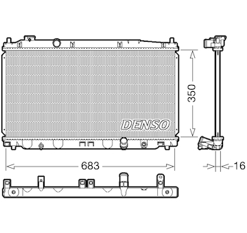 Chladič, chlazení motoru DENSO DRM40035