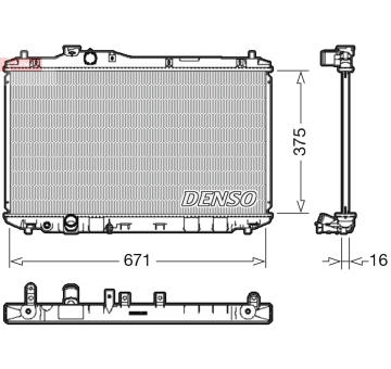 Chladič, chlazení motoru DENSO DRM40037