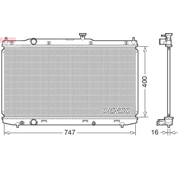 Chladič, chlazení motoru DENSO DRM40039