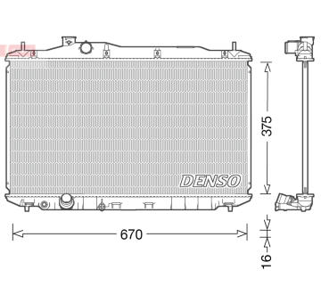 Chladič, chlazení motoru DENSO DRM40040