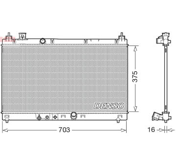 Chladič, chlazení motoru DENSO DRM40045