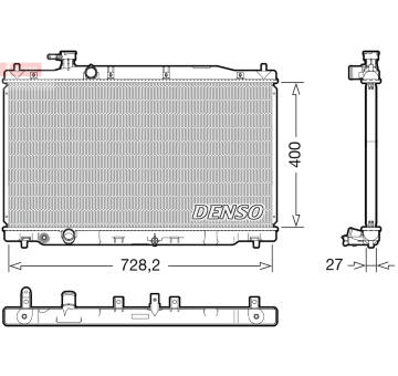 Chladič, chlazení motoru DENSO DRM40050