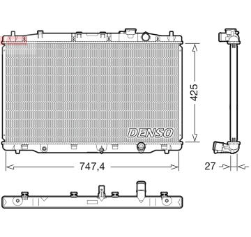 Chladič, chlazení motoru DENSO DRM40052