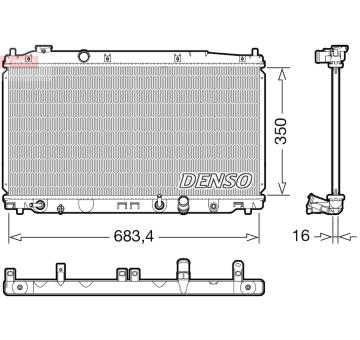 Chladič, chlazení motoru DENSO DRM40053