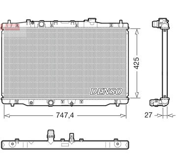 Chladič, chlazení motoru DENSO DRM40054