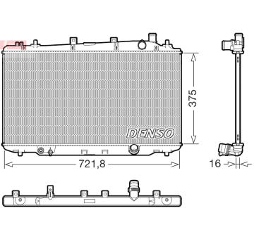 Chladič, chlazení motoru DENSO DRM40056