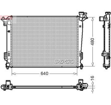 Chladič, chlazení motoru DENSO DRM41003