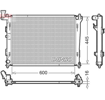 Chladič, chlazení motoru DENSO DRM41004