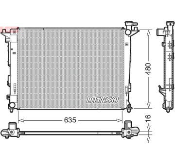 Chladič, chlazení motoru DENSO DRM41006