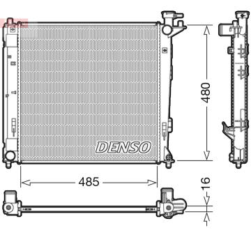 Chladič, chlazení motoru DENSO DRM41008