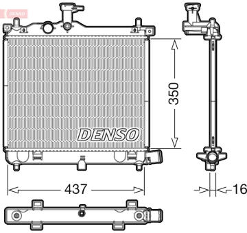 Chladič, chlazení motoru DENSO DRM41009