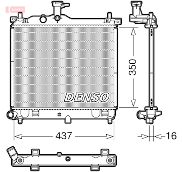 Chladič, chlazení motoru DENSO DRM41012