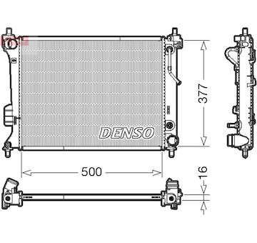 Chladič, chlazení motoru DENSO DRM41013