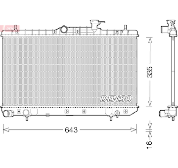 Chladič, chlazení motoru DENSO DRM41014