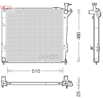 Chladič, chlazení motoru DENSO DRM41015