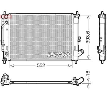 Chladič, chlazení motoru DENSO DRM41016