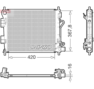 Chladič, chlazení motoru DENSO DRM41018