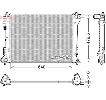 Chladič, chlazení motoru DENSO DRM41019