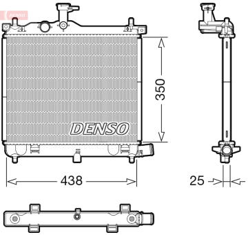 Chladič, chlazení motoru DENSO DRM41021