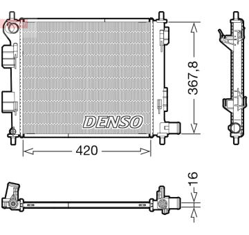 Chladič, chlazení motoru DENSO DRM41022