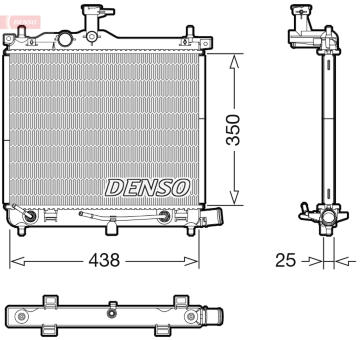 Chladič, chlazení motoru DENSO DRM41023