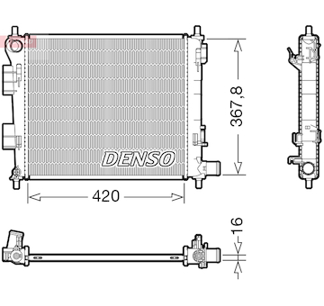 Chladič, chlazení motoru DENSO DRM41025