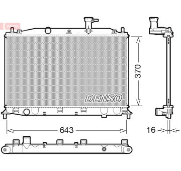 Chladič, chlazení motoru DENSO DRM41026