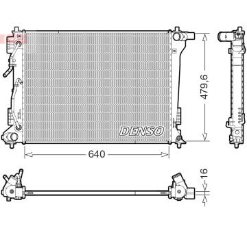 Chladič, chlazení motoru DENSO DRM41027