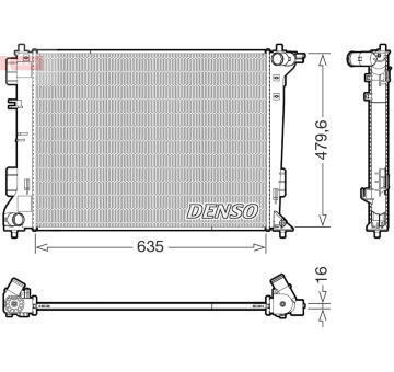 Chladič, chlazení motoru DENSO DRM41028